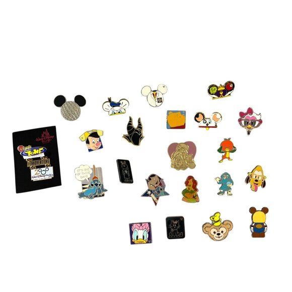 Disney & Warner Bros Collectible Enamel Pin Lot - 26 Pieces Assorted Designs - Picture 2 of 6